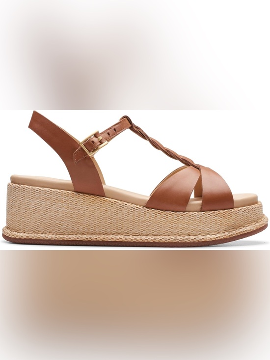 Clarks Shoes - Clark’s Kimmie Twist Brown Woven Platform Sandal NWOT